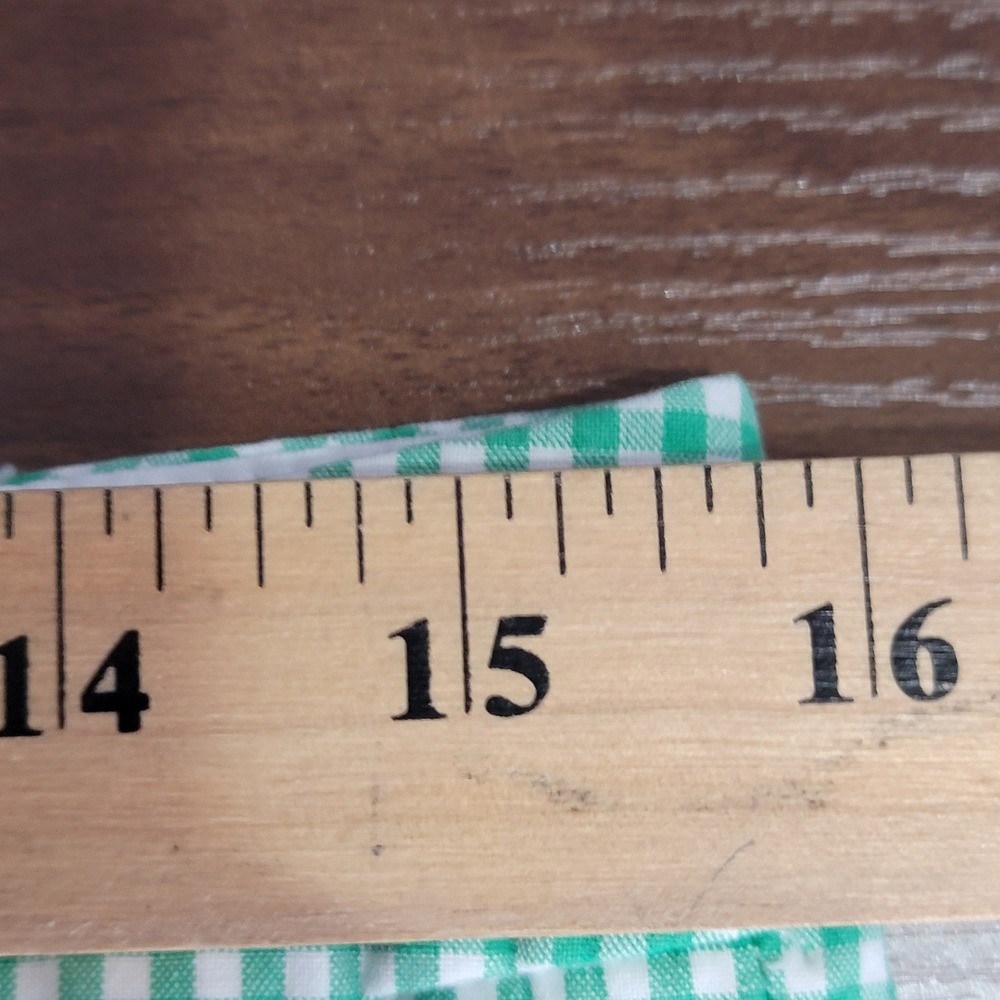 Talbots Skimmer Pants 6 Green Gingham Check Cropped Cotton Coastal Preppy Classy - Picture 10 of 14